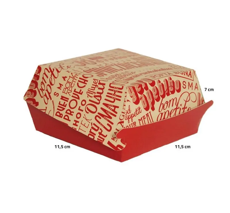 papierowe pudełko na burgera